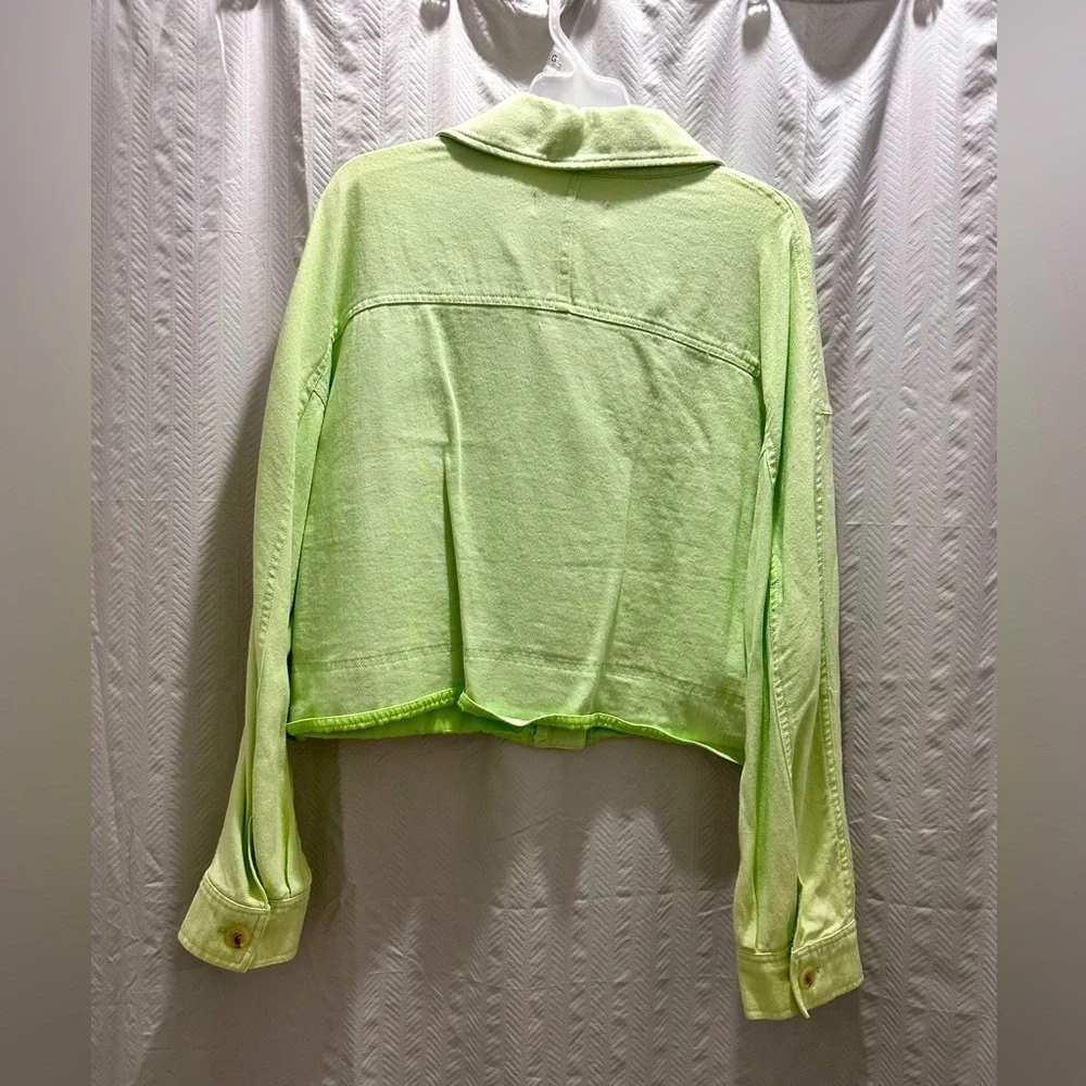 Lime Green Cropped Jacket - Picture 4 of 4